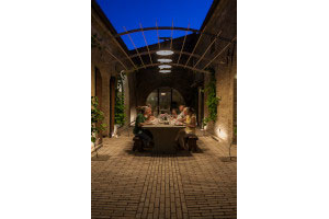 Dinner in the courtyard