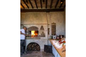 The pizza wood oven room… built from scratch by my wonderful masons…