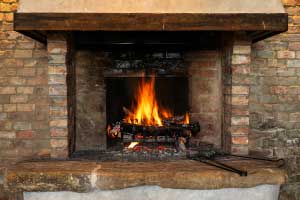 All antique materials for the reconstruction of the fireplace