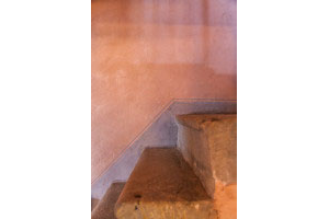 The original staircase in the watch tower… Emphasized by the lime paint