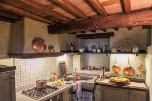 Everything moves around the stone carved sink