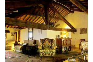 The original roof work and its truss, completely restored